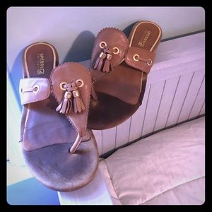 Sperry, leather wedges